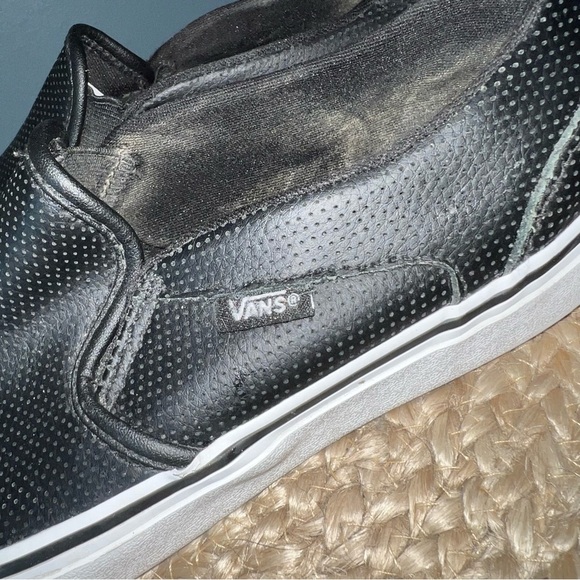 Leather Perforated Slip on Vans - Picture 6 of 8